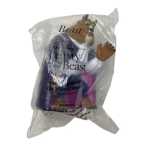 NIB Vintage 90’s Pizza Hut Beauty And The Beast Rubber Beast Hand Puppet - Picture 1 of 3